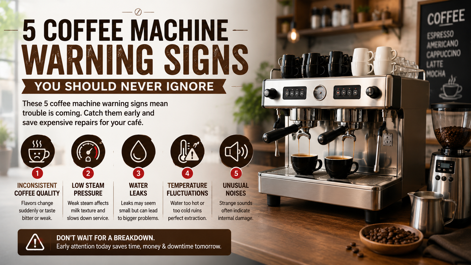 5 Coffee Machine Warning Signs You Should Never Ignore - Neelkanth Enterprise Surat
