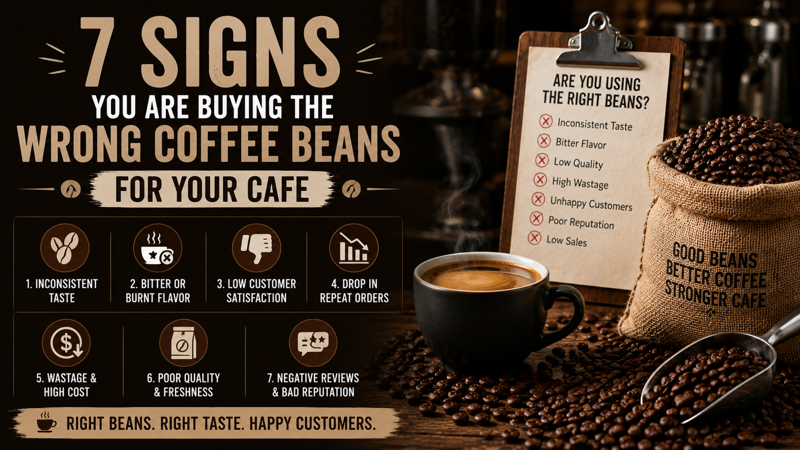 7 Signs You Are Buying the Wrong Coffee Beans for Your Cafe - Neelkanth Enterprise Surat