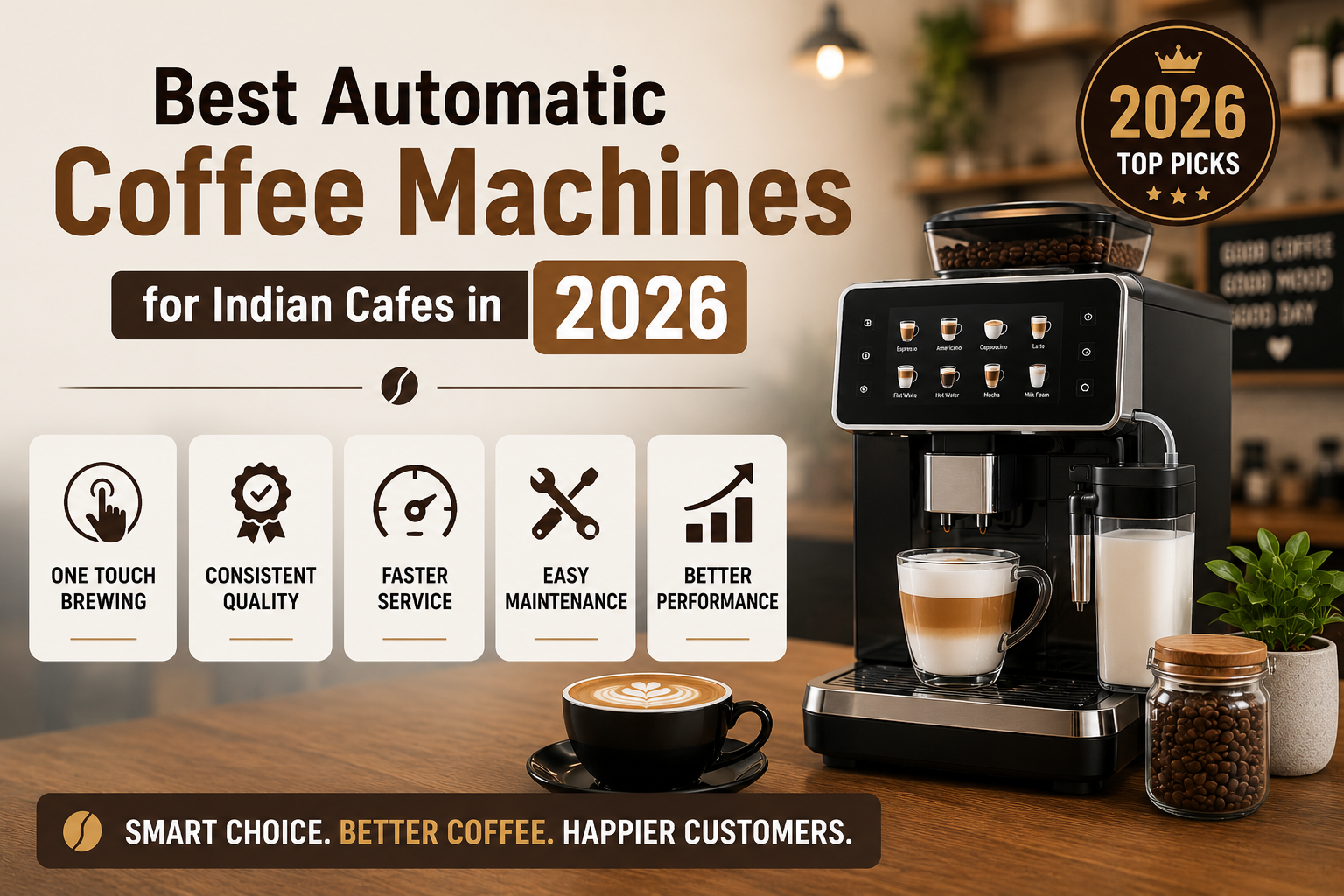 Best Automatic Coffee Machines for Indian Cafes in 2026 - Neelkanth Enterprise Surat