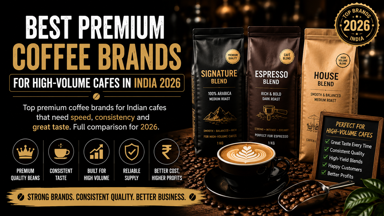 Best Premix Coffee Brands for High-Volume Cafes in India 2026 - Neelkanth Enterprise Surat