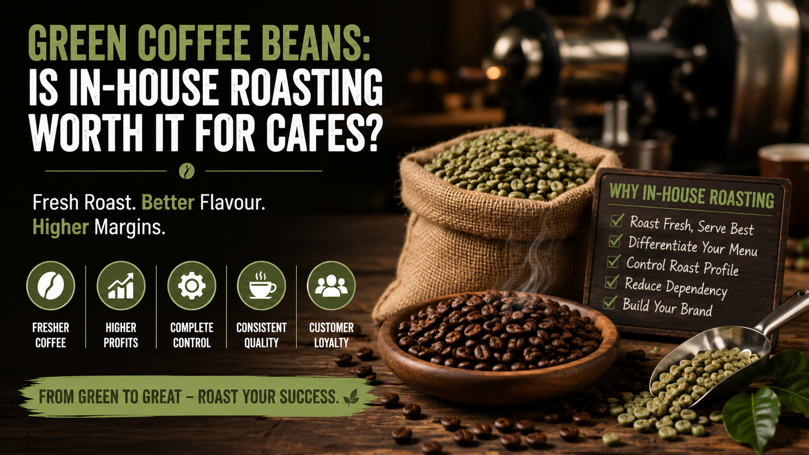 Green Coffee Beans Is In-House Roasting Worth It for Cafes - Neelkanth Enterprise Surat