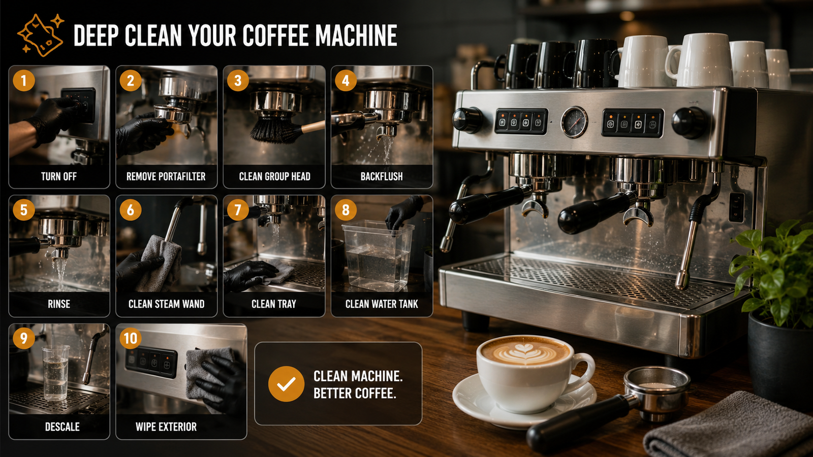 How to Deep Clean a Commercial Coffee Machine Step by Step - Neelkanth Enterprise Surat