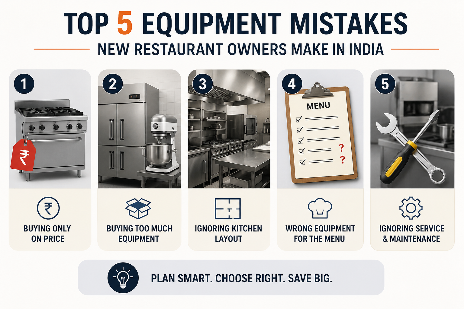 Top 5 Equipment Mistakes New Restaurant Owners Make in India - Neelkanth Enterprise Surat